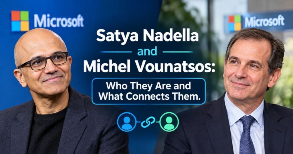 Satya Nadella and Michel Vounatsos